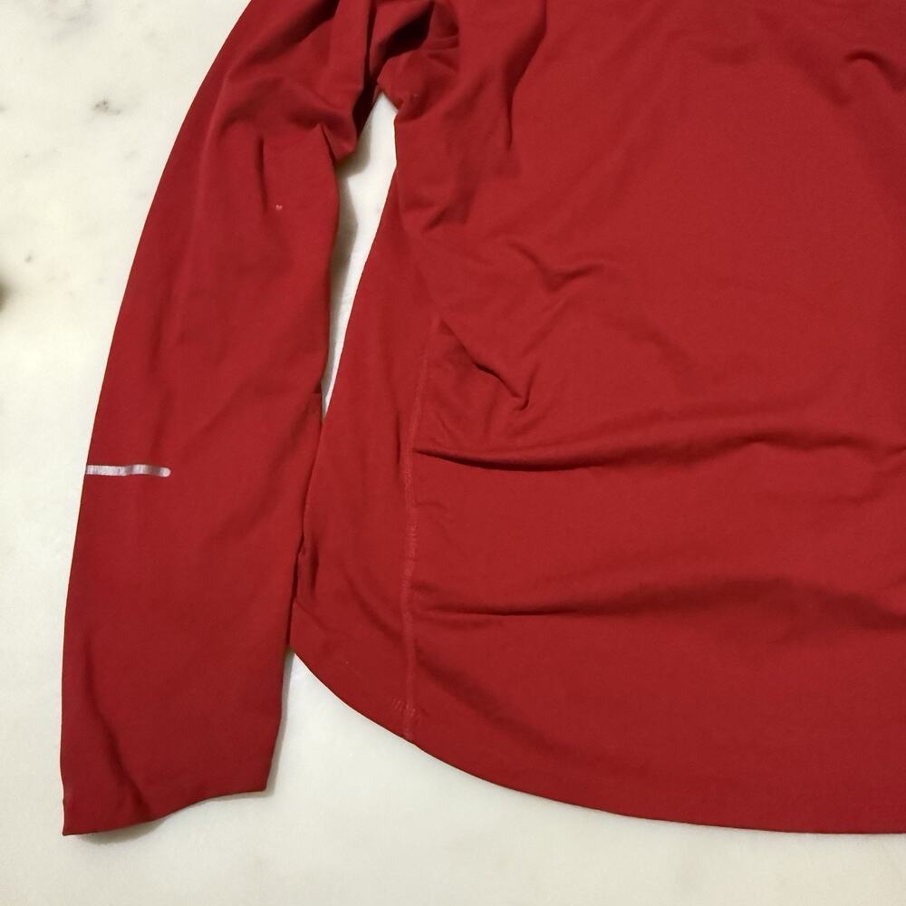 Nike Running Dri-FIT Men's M Red Quarter Zip Pullover Long Sleeve Shirt - Picture 12 of 15